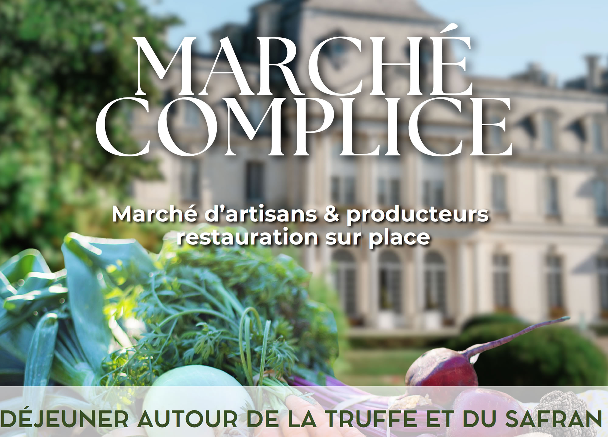 Marché d'artisans avec restauration et produits locaux.